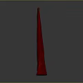 Red Curtain Interior Design With Wooden Rod And Pleated Fabric