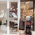 YIJIE SPACE Beauty Salon With Modern Interior Eyelash Services And Decorative Plants