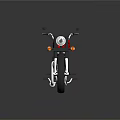 Royal Enfield Red Vintage Motorcycle With Black Seat And Spoked Wheels