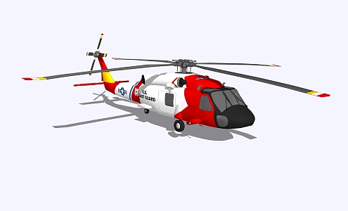 modern helicopter 3d model