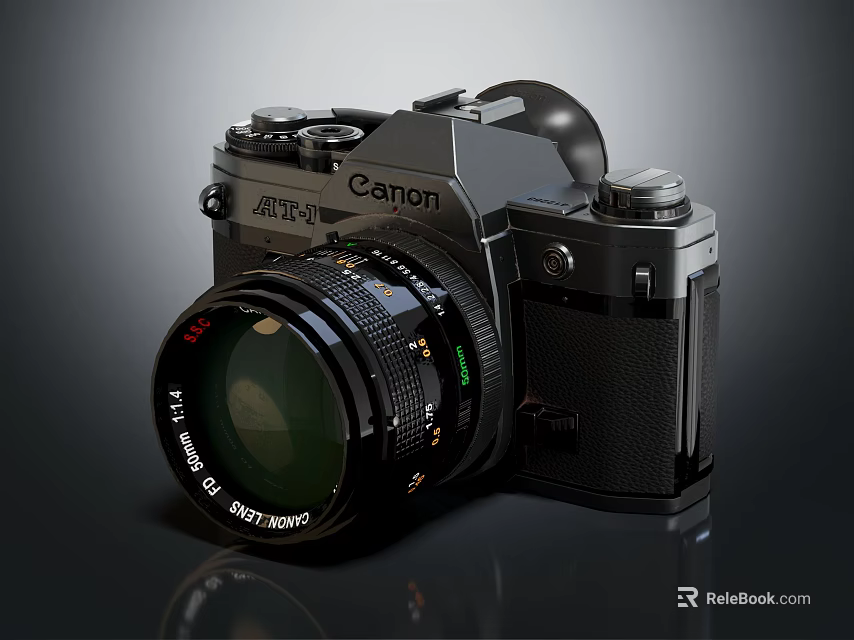 Vintage Canon Analog Camera With Classic Design And Prime Lens For Photography Enthusiasts 3d model 