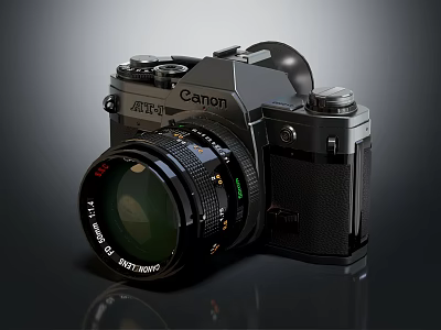 Vintage Canon Analog Camera With Classic Design And Prime Lens For Photography Enthusiasts 3d model