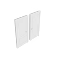 White Swing Doors With Modern Design And Simple Structure For Home Interior 3d model