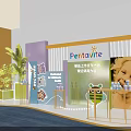 Pentavite Children's Nutrition Exhibition Booth With Cartoon Decorations And Brand Signage