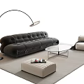 Modern Italian Sofa Coffee Table Combo 3d model