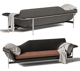 CASSINA Esosoft double sofa chaise 3d model