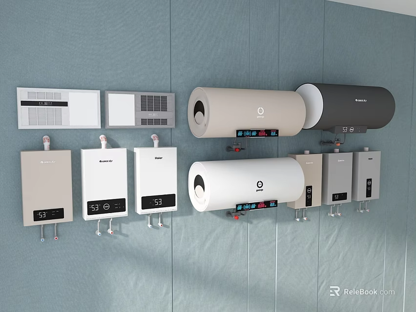 Modern Shower Head Collection with Various Styles and Functional Designs 3d model 