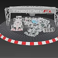 TheoDevFL F1 Racing Cars Display With Various Colors And Designs 3d model