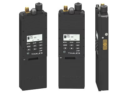 Thales Handheld Communication Radios With Black Design Antennas Display Screens And Keypads 3d model