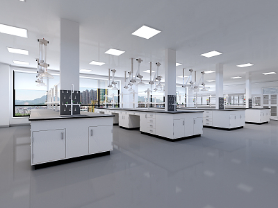 Modern laboratory measurement room 3d model