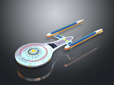 Spacecraft Model With Circular Body And Extended Solar Panels For Space Exploration 3d model