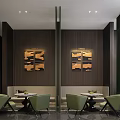 Modern sales office booth lounge area sofa combination table and chair combination 3d model