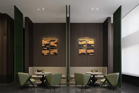 Modern sales office booth lounge area sofa combination table and chair combination 3d model