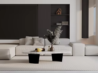 Modern three-seat sofa 3d model
