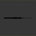 Tactical Sniper Rifle With Scope And Skull Design On Black Stock