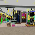 Elegant Clothing Store Interior With Fashion Display Racks Dresses Mannequins And Decorative Plants
