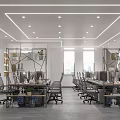 Modern Public Office Space With Open Workstations Plants Wall Art And Natural Light
