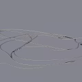 Curved Road Network Infrastructure Design With Multiple Paths And Lanes 3d model