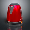 Sleek Red PYREX Electric Kettle As Modern Household Appliance With Silver Spout And Base