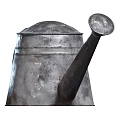 Vintage Metal Watering Can With Long Spout Handle And Lid Design
