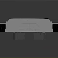 Gray 3D Mechanical Component Model Featuring Structural Lines and Equipment Casing Design