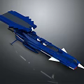 Blue Sci Fi Spacecraft Design With Futuristic Details For Cosmic Exploration 3d model