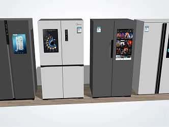 Modern Refrigerator Fridge Freezer 3d model