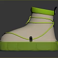 Stylish High Top Light Beige Sneakers With Neon Green Laces Transparent Green Sole