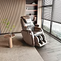Luxury Massage Chair In Modern Living Room With Scenic View And Plant