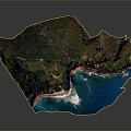 Modern Island Bay Geographical Topography 3d model