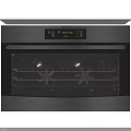 Sleek Modern Kitchen Appliances With Black Induction Cooktop And Stainless Steel Oven