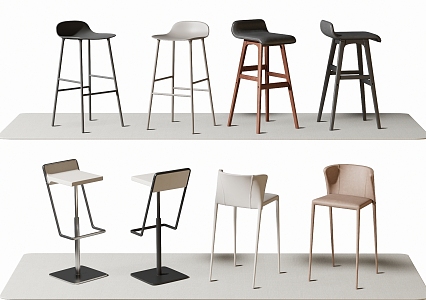 Modern Bar Chair Bar Stool High Stool 3d model