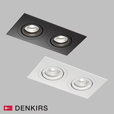Sleek Recessed Downlight Spotlights in Black and White for Modern Home Ceiling 3d model