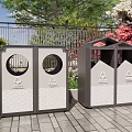 New Chinese trash can 3d model