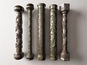 Chinese pillar 3d model