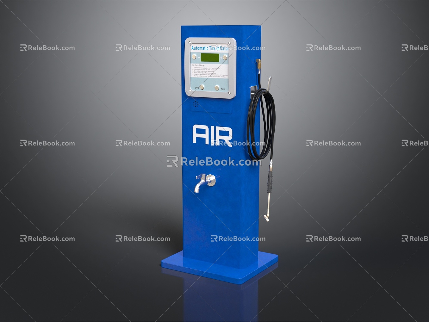 Modern gas gun road facilities gas station 3d model