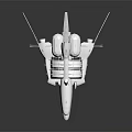 White Space Shuttle Model With Detailed Aerospace Structure And Design
