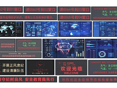 Multiple Monitor Screens Showing Data Dashboards Charts Maps And Metrics 3d model