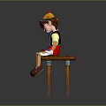 Robot Puppet Man Machine Puppet Woman Hanging Line Puppet Figure Game Figure Game Character 3d model