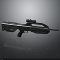 Modern Tactical Weapon Featuring Sleek Black Finish And Advanced Scope Design