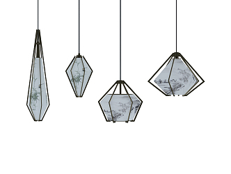 New Chinese Chandelier 3d model