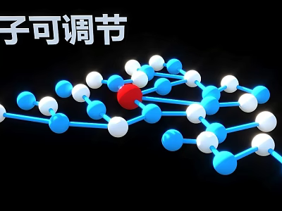 Organ and Hair Molecular Structure Model with Colored Atoms and Connecting Bonds 3d model