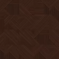 Modern Wooden Wall Paneling Featuring Geometric Striped Pattern And Smooth Brown Texture 3d model