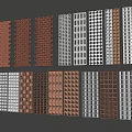 Modern Room Divider Panels With Various Patterns And Textured Designs 3d model
