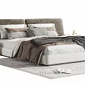 Modern Double Bed 3d model