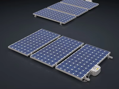 High Efficiency Solar Panels Providing Renewable Energy For Home Electrical Appliances Daily Use 3d model