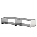Modern Metal Frame Coffee Table With Minimalist Design And Two Tier Open Shelf 3d model