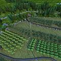 farmland vegetable field farming sunflower pastoral scenery 3d model