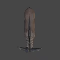 Realistic 3D Antelope Model With Grey Body Horns And Standing In Dark Background