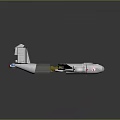 3D Model Cargo Airplane Featuring Open Hold White Fuselage Detailed Wings And Tail